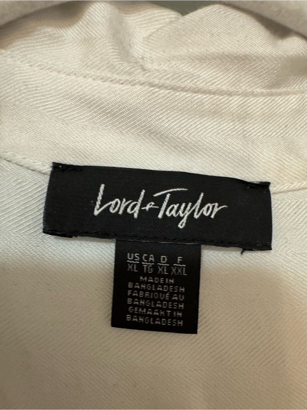 Lord and Taylor white sleeveless top collared dress shirt pockets utility XL - Picture 3 of 4